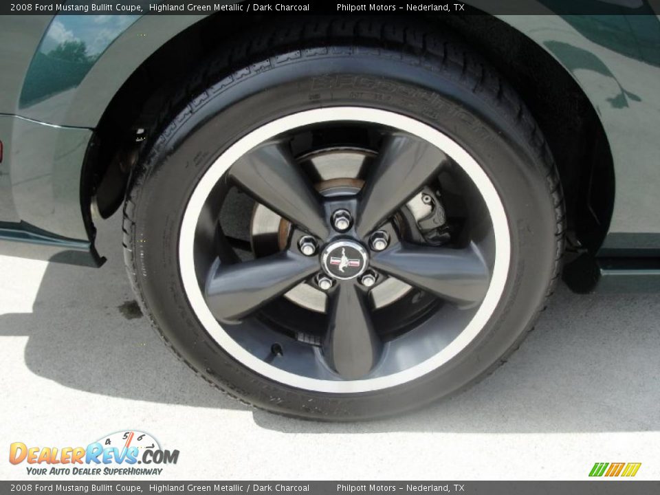 2008 Ford Mustang Bullitt Coupe Highland Green Metallic / Dark Charcoal Photo #14