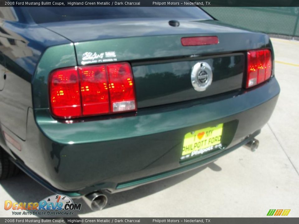 2008 Ford Mustang Bullitt Coupe Highland Green Metallic / Dark Charcoal Photo #21