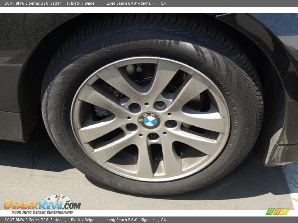 2007 BMW 3 Series 328i Sedan Jet Black / Beige Photo #2