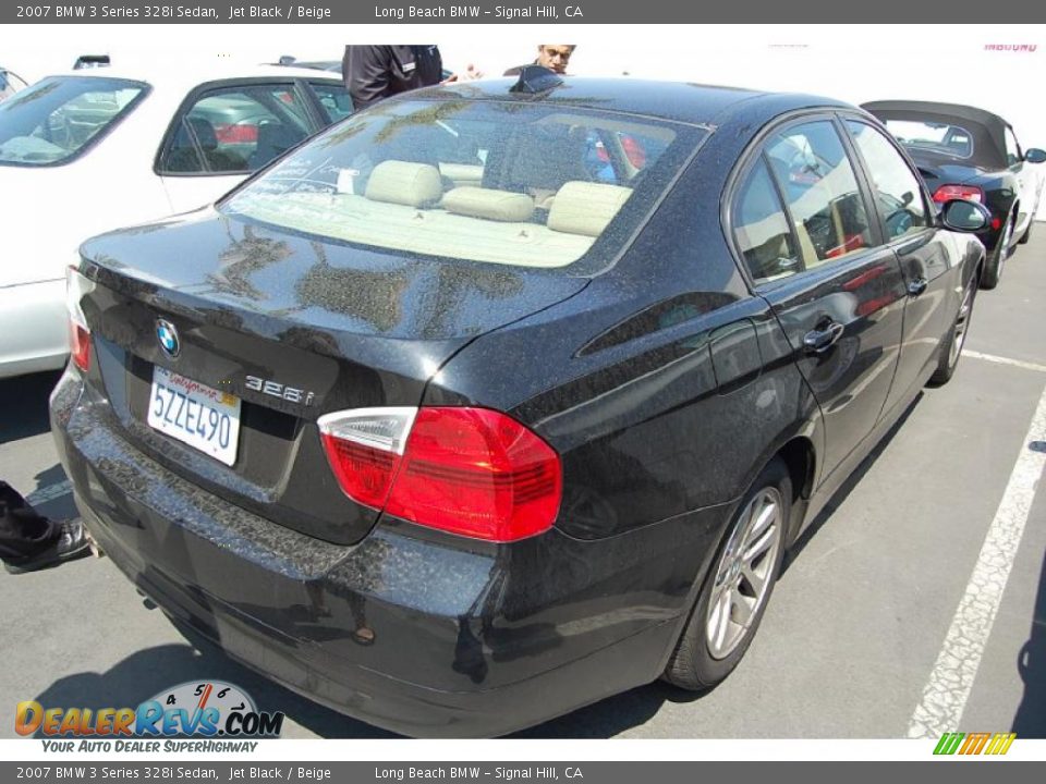 2007 BMW 3 Series 328i Sedan Jet Black / Beige Photo #3