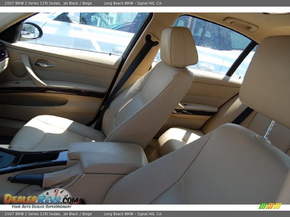 2007 BMW 3 Series 328i Sedan Jet Black / Beige Photo #5