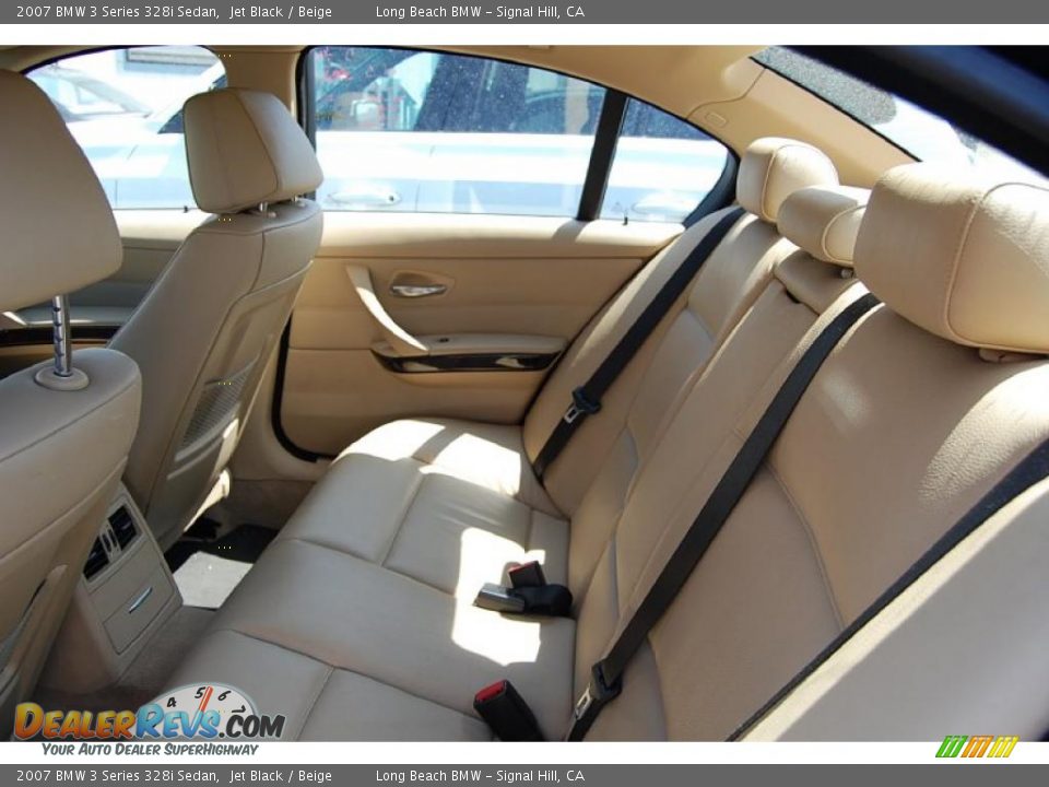 2007 BMW 3 Series 328i Sedan Jet Black / Beige Photo #6