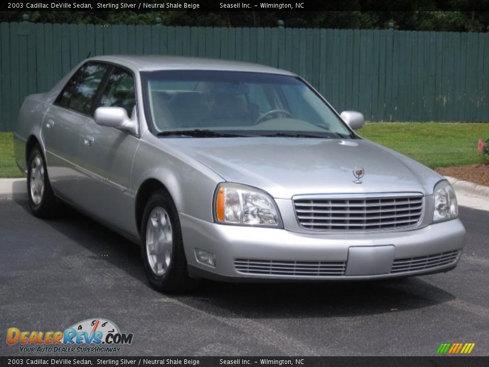 2003 Cadillac DeVille Sedan Sterling Silver / Neutral Shale Beige Photo #3