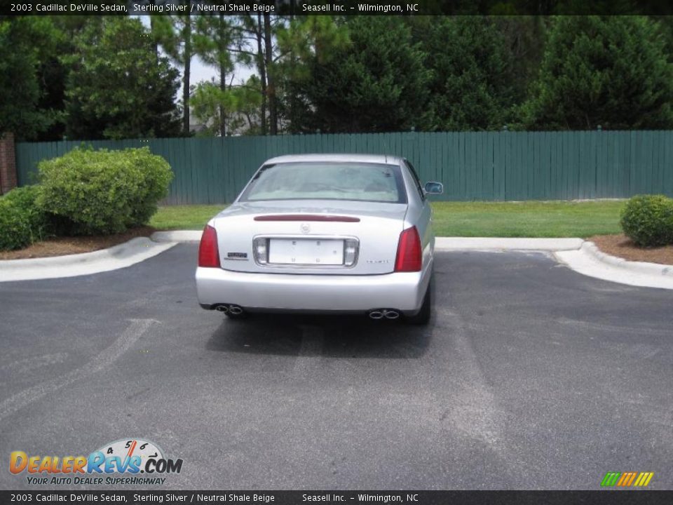 2003 Cadillac DeVille Sedan Sterling Silver / Neutral Shale Beige Photo #5