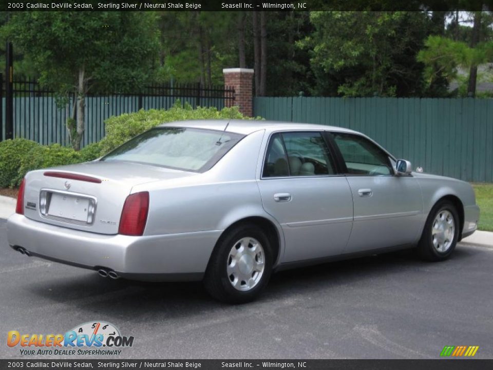 2003 Cadillac DeVille Sedan Sterling Silver / Neutral Shale Beige Photo #6