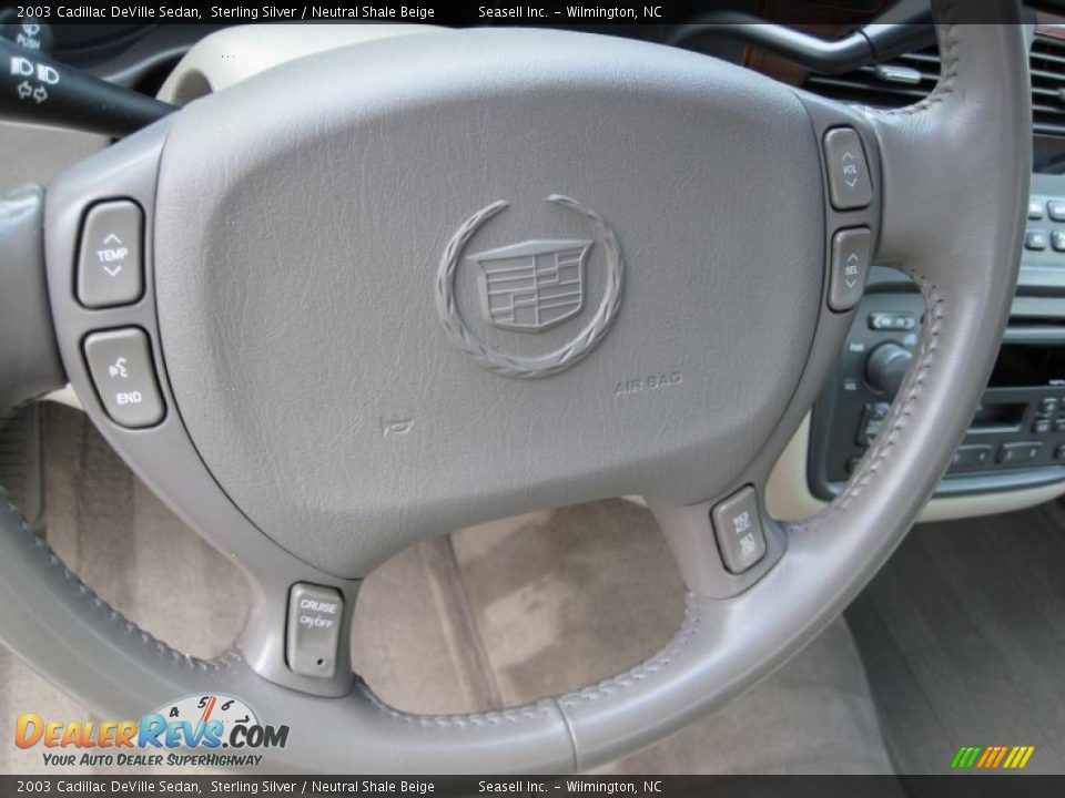 2003 Cadillac DeVille Sedan Sterling Silver / Neutral Shale Beige Photo #11