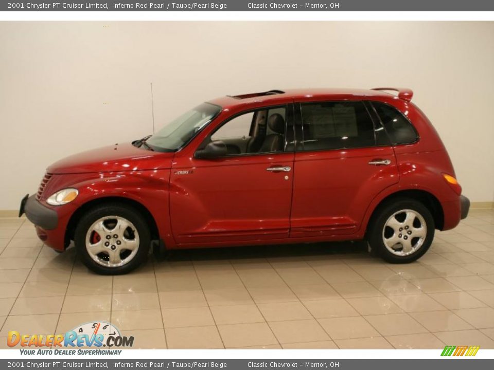 2001 Chrysler PT Cruiser Limited Inferno Red Pearl / Taupe/Pearl Beige Photo #4