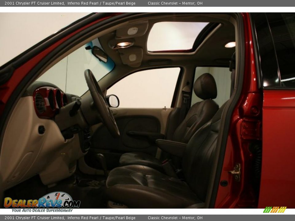 2001 Chrysler PT Cruiser Limited Inferno Red Pearl / Taupe/Pearl Beige Photo #9