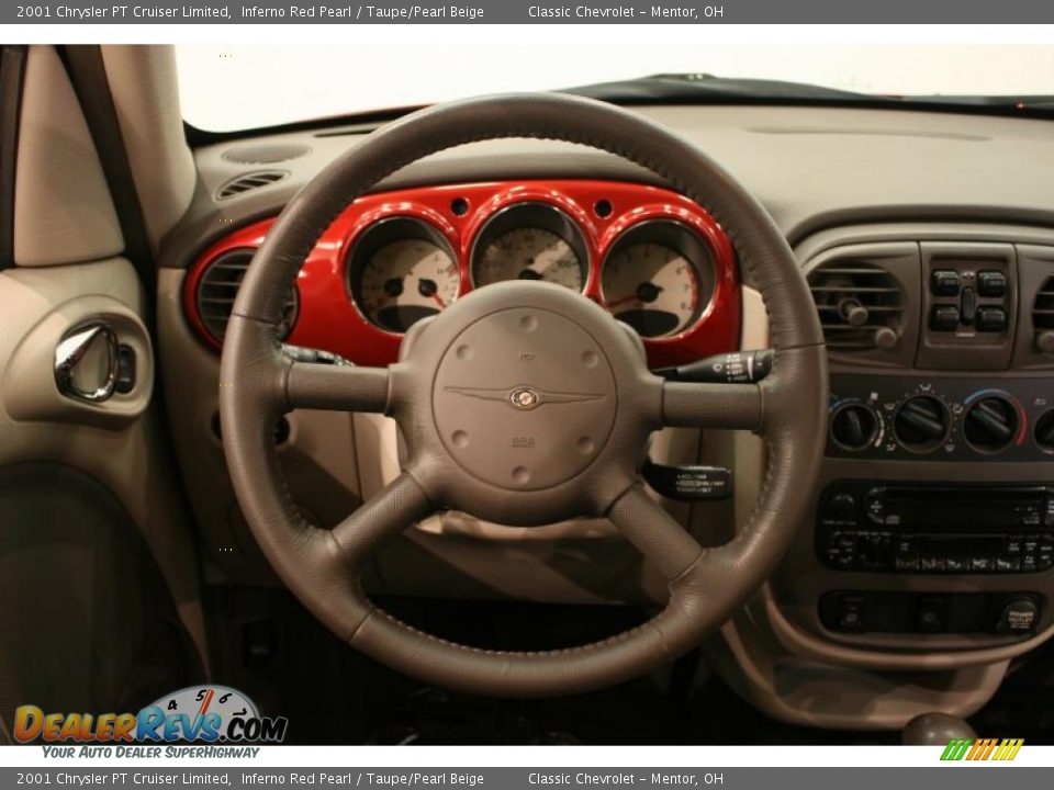 2001 Chrysler PT Cruiser Limited Inferno Red Pearl / Taupe/Pearl Beige Photo #11