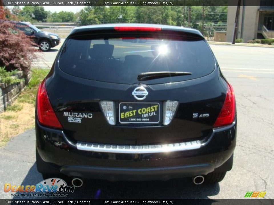 2007 Nissan Murano S AWD Super Black / Charcoal Photo #4