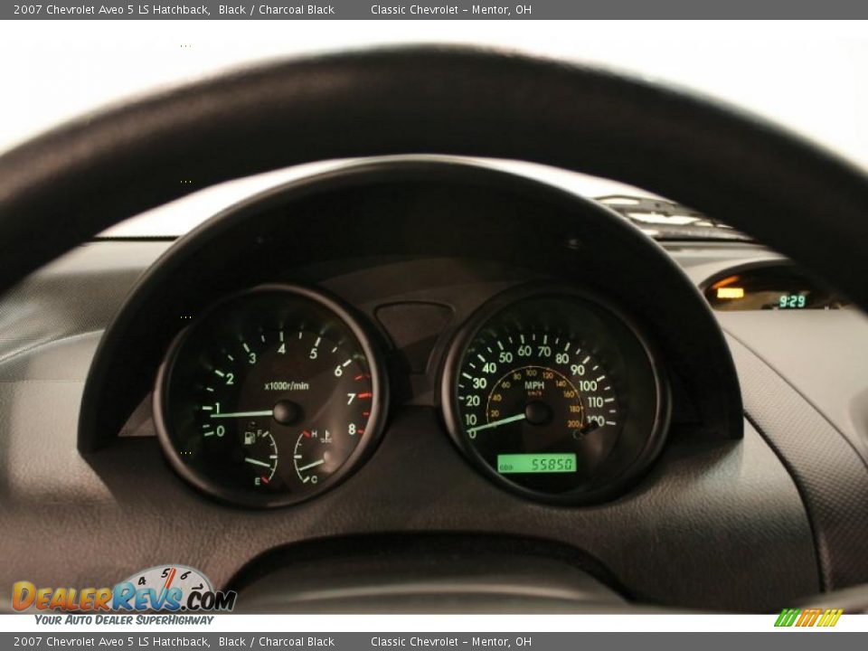2007 Chevrolet Aveo 5 LS Hatchback Black / Charcoal Black Photo #12