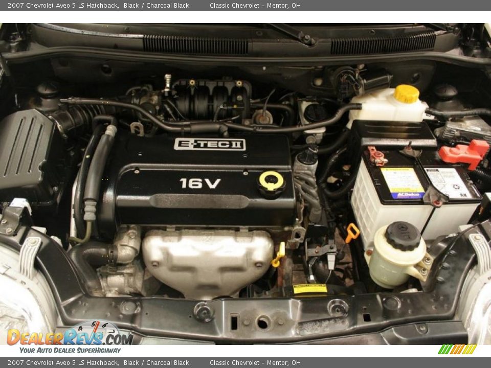 2007 Chevrolet Aveo 5 LS Hatchback Black / Charcoal Black Photo #22