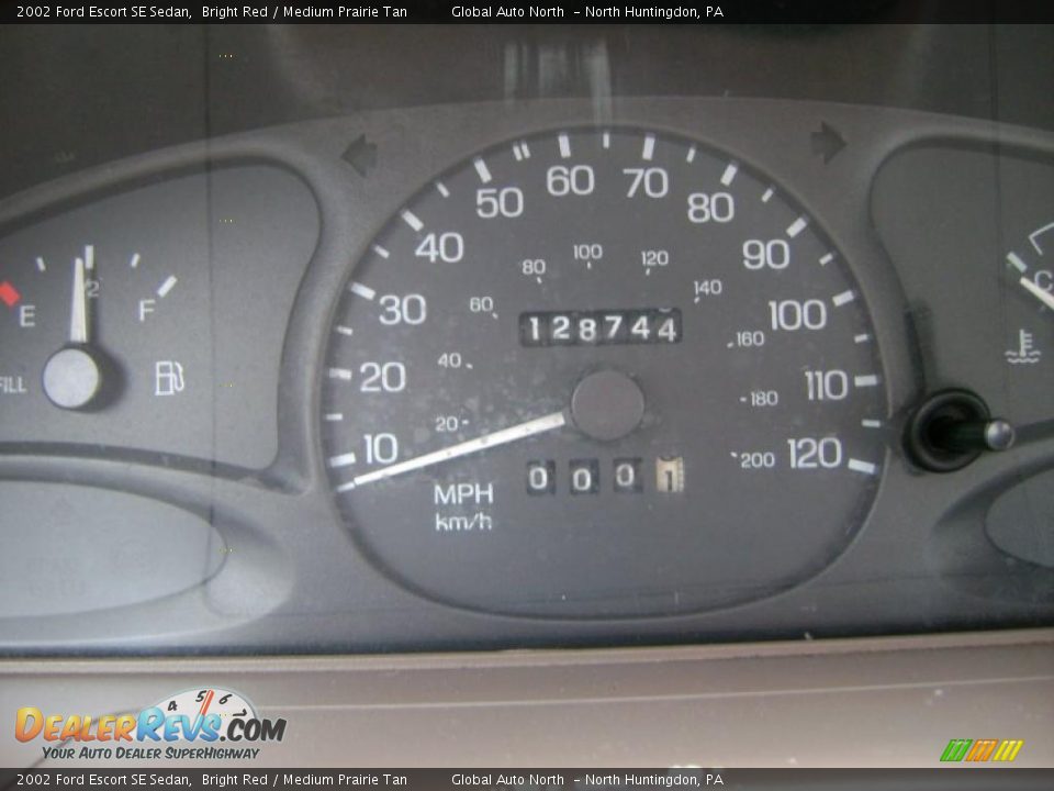 2002 Ford Escort SE Sedan Bright Red / Medium Prairie Tan Photo #7