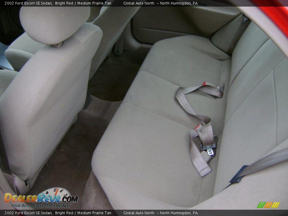 2002 Ford Escort SE Sedan Bright Red / Medium Prairie Tan Photo #10