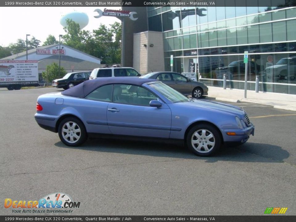 1999 Mercedes-Benz CLK 320 Convertible Quartz Blue Metallic / Ash Photo #1