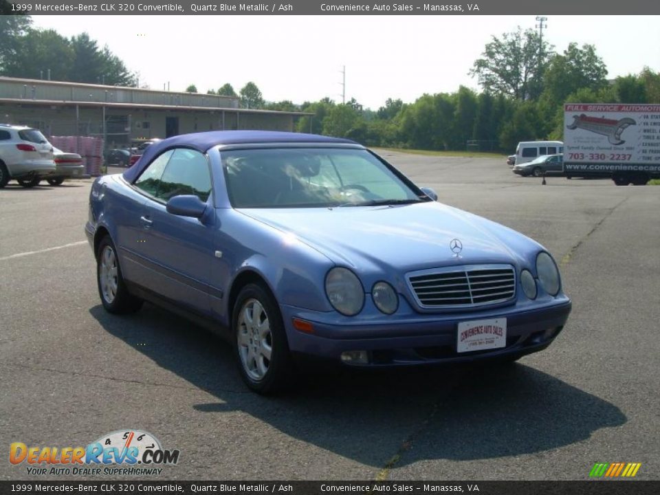 1999 Mercedes-Benz CLK 320 Convertible Quartz Blue Metallic / Ash Photo #2