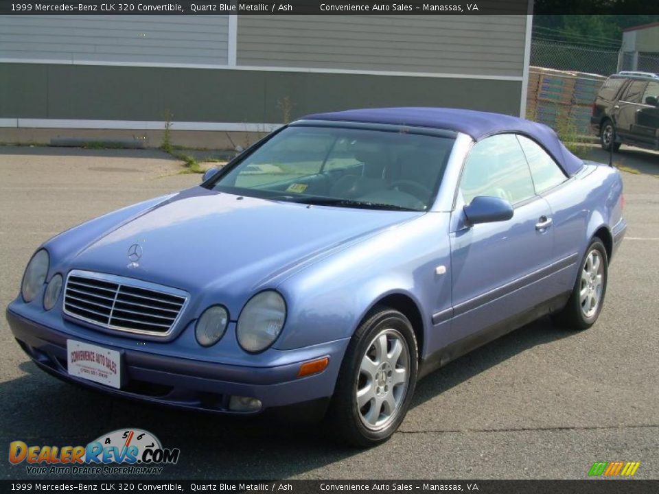 1999 Mercedes-Benz CLK 320 Convertible Quartz Blue Metallic / Ash Photo #4