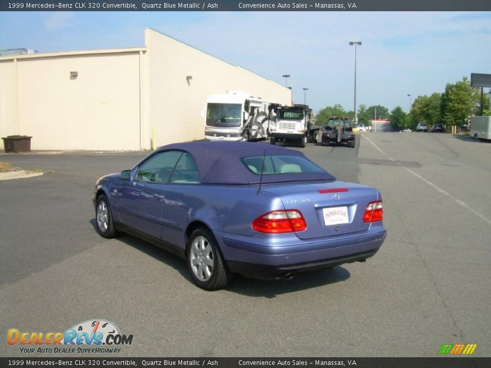 1999 Mercedes-Benz CLK 320 Convertible Quartz Blue Metallic / Ash Photo #6