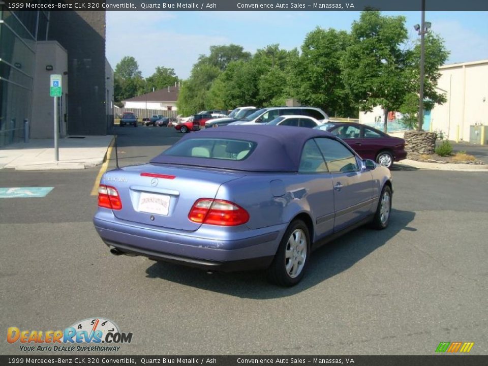 1999 Mercedes-Benz CLK 320 Convertible Quartz Blue Metallic / Ash Photo #7