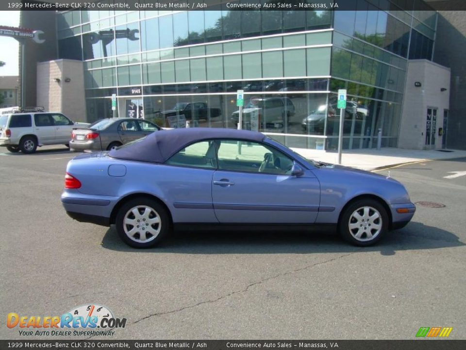 1999 Mercedes-Benz CLK 320 Convertible Quartz Blue Metallic / Ash Photo #8