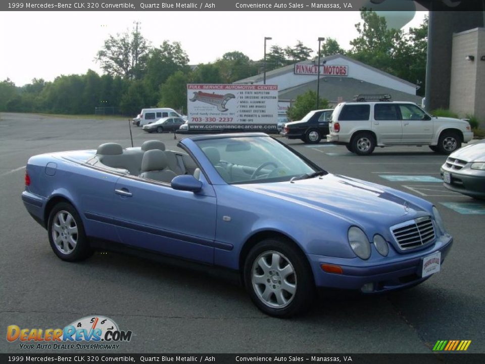 1999 Mercedes-Benz CLK 320 Convertible Quartz Blue Metallic / Ash Photo #9