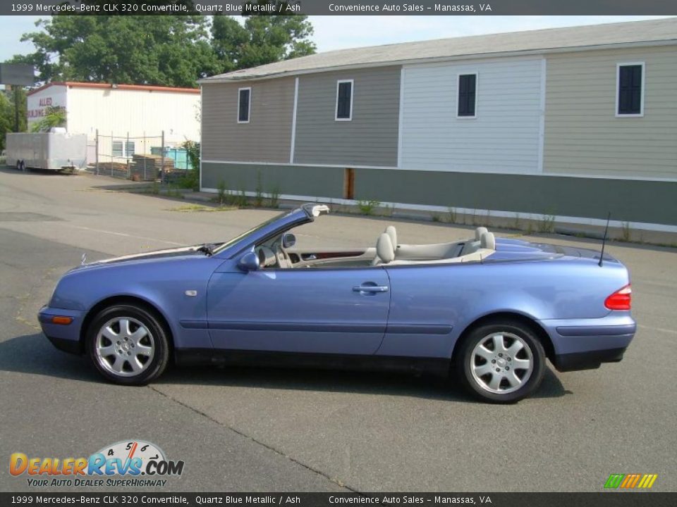 1999 Mercedes-Benz CLK 320 Convertible Quartz Blue Metallic / Ash Photo #12