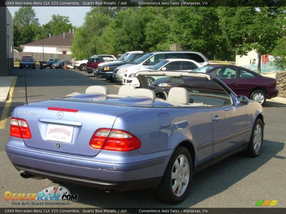 1999 Mercedes-Benz CLK 320 Convertible Quartz Blue Metallic / Ash Photo #15