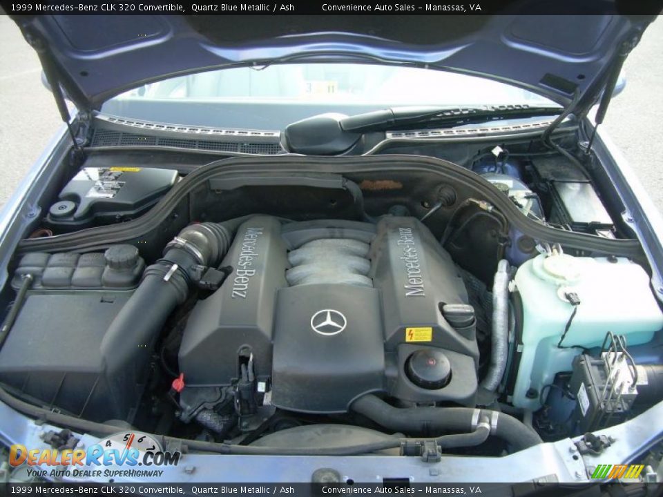 1999 Mercedes-Benz CLK 320 Convertible Quartz Blue Metallic / Ash Photo #20