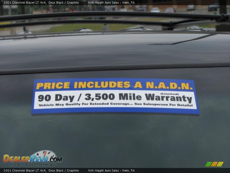 2001 Chevrolet Blazer LT 4x4 Onyx Black / Graphite Photo #5