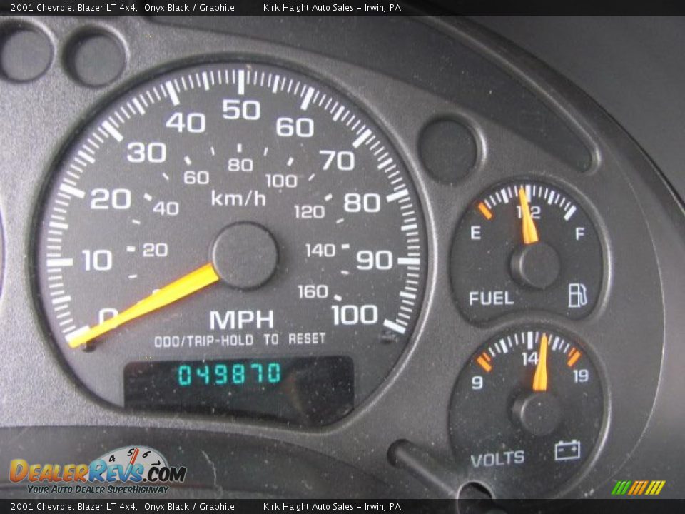 2001 Chevrolet Blazer LT 4x4 Onyx Black / Graphite Photo #9