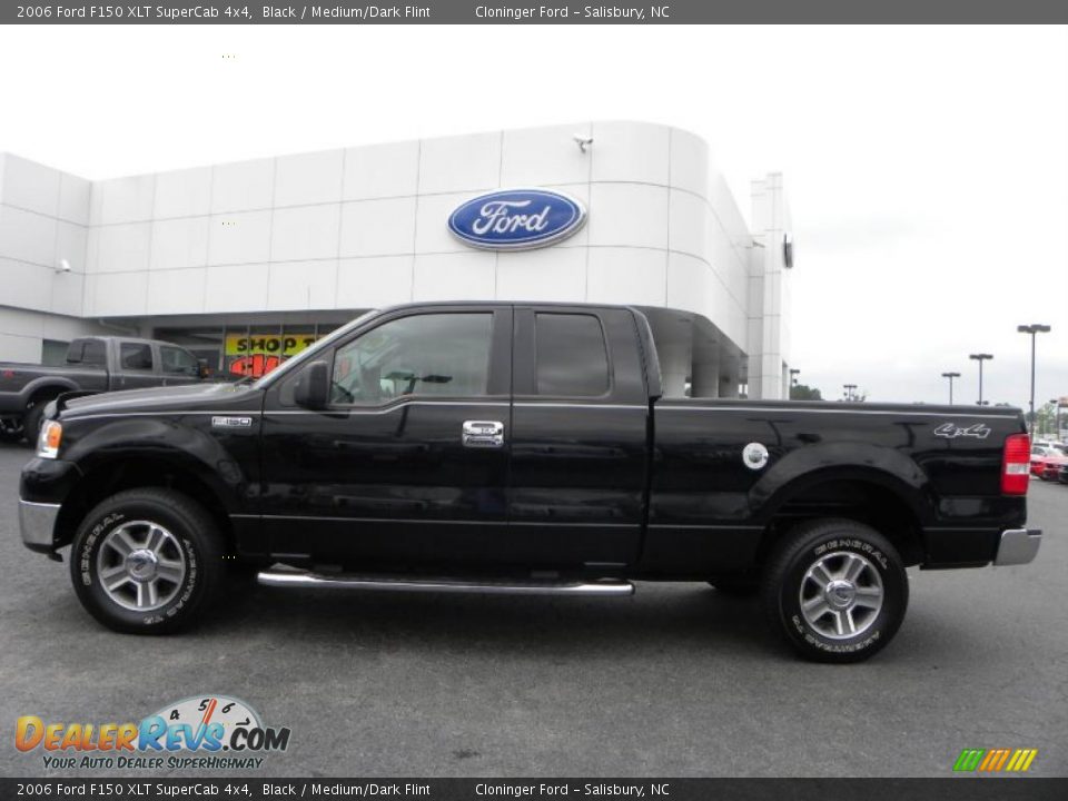 2006 Ford F150 XLT SuperCab 4x4 Black / Medium/Dark Flint Photo #5