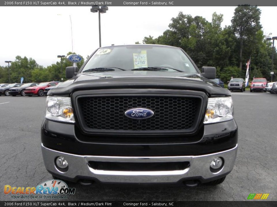 2006 Ford F150 XLT SuperCab 4x4 Black / Medium/Dark Flint Photo #7