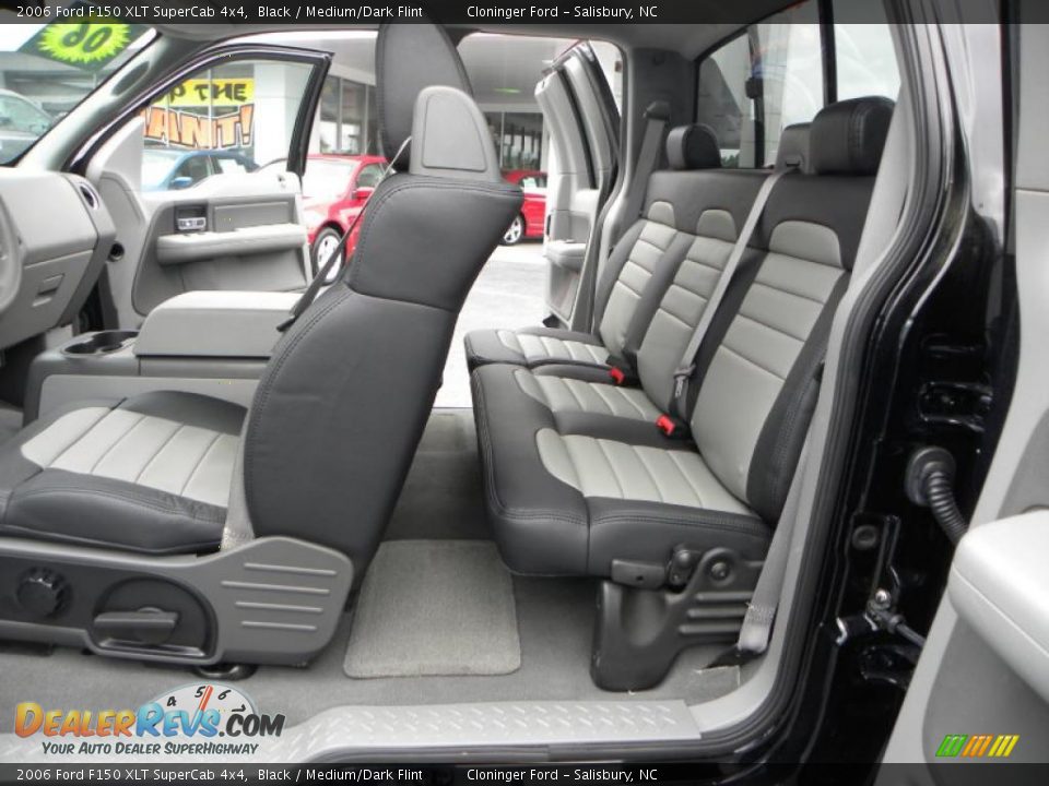 2006 Ford F150 XLT SuperCab 4x4 Black / Medium/Dark Flint Photo #9