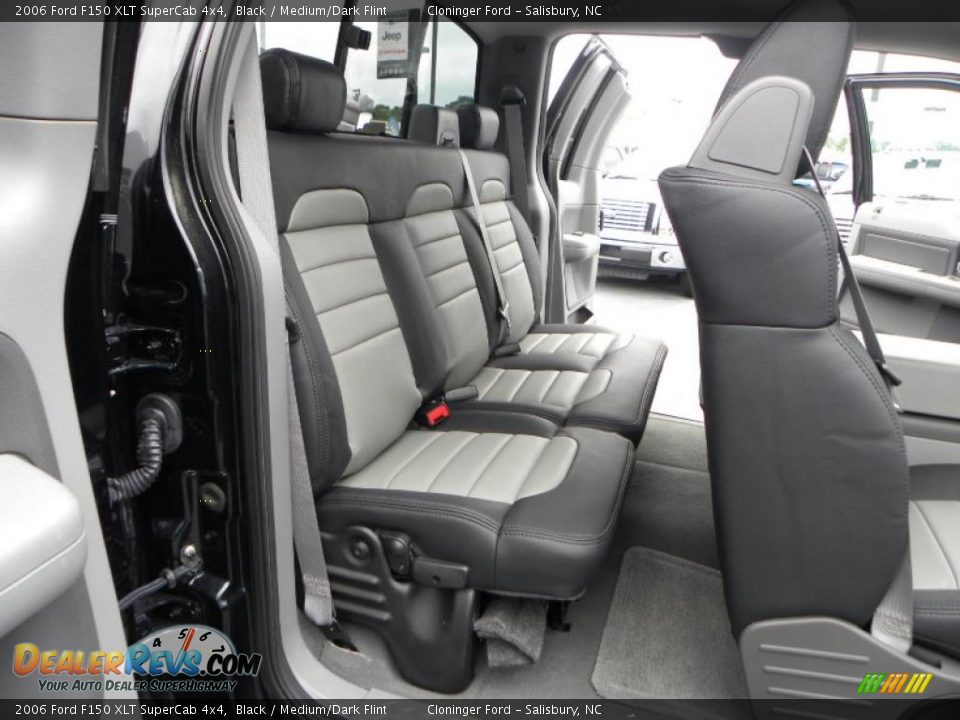 2006 Ford F150 XLT SuperCab 4x4 Black / Medium/Dark Flint Photo #10