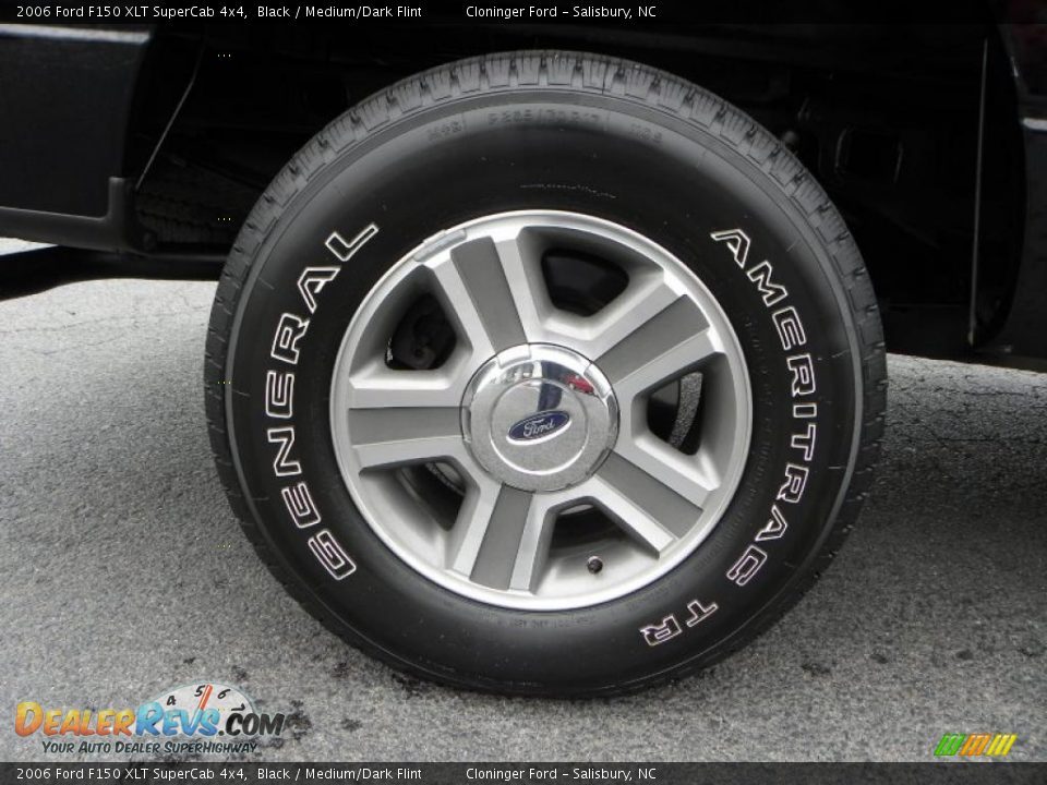 2006 Ford F150 XLT SuperCab 4x4 Black / Medium/Dark Flint Photo #14