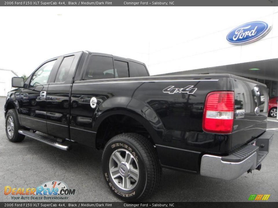 2006 Ford F150 XLT SuperCab 4x4 Black / Medium/Dark Flint Photo #27