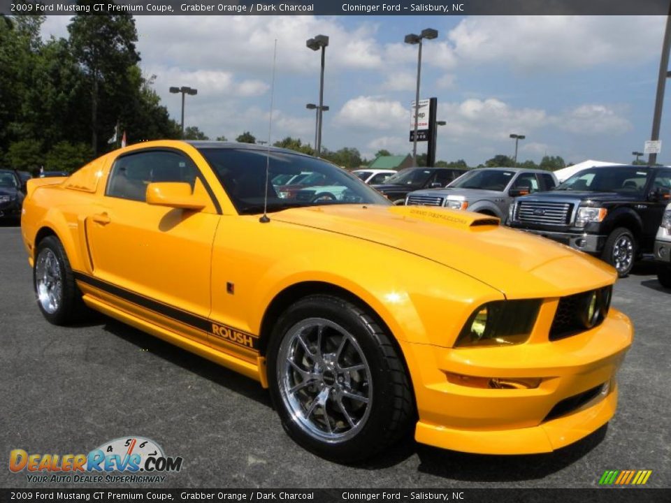 2009 Ford Mustang GT Premium Coupe Grabber Orange / Dark Charcoal Photo #1