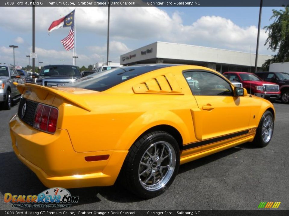 2009 Ford Mustang GT Premium Coupe Grabber Orange / Dark Charcoal Photo #3