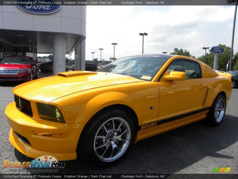 2009 Ford Mustang GT Premium Coupe Grabber Orange / Dark Charcoal Photo #6
