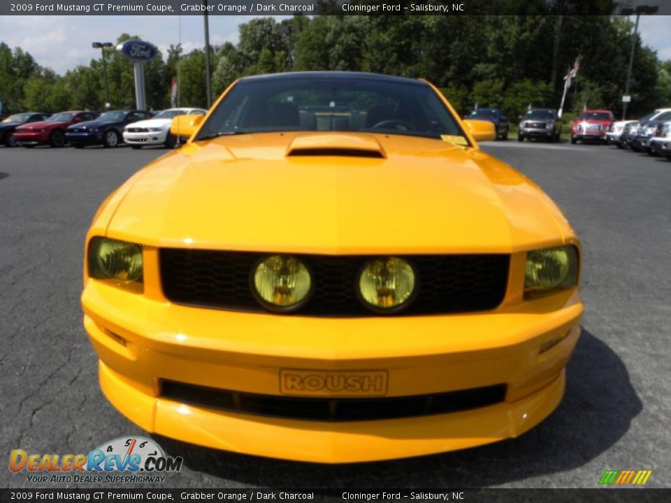 2009 Ford Mustang GT Premium Coupe Grabber Orange / Dark Charcoal Photo #7