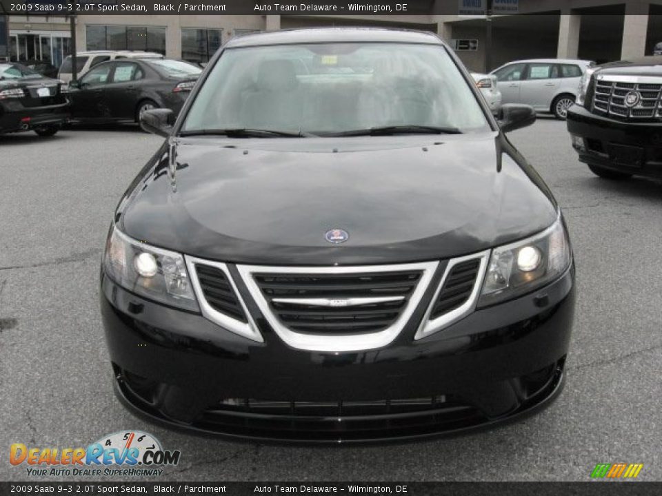 2009 Saab 9-3 2.0T Sport Sedan Black / Parchment Photo #3