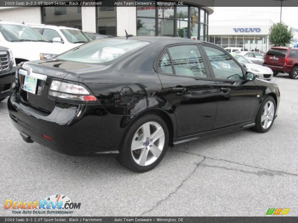 2009 Saab 9-3 2.0T Sport Sedan Black / Parchment Photo #6