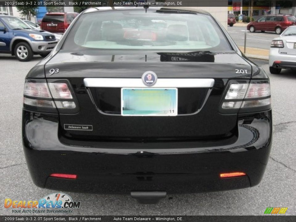 2009 Saab 9-3 2.0T Sport Sedan Black / Parchment Photo #7