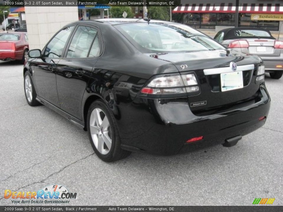 2009 Saab 9-3 2.0T Sport Sedan Black / Parchment Photo #8
