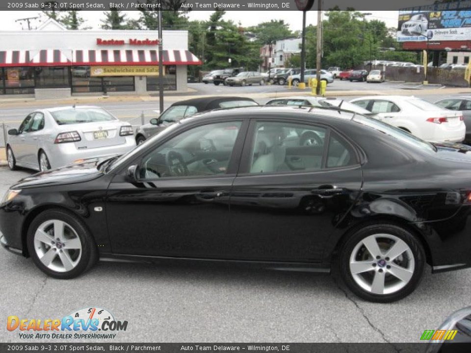 2009 Saab 9-3 2.0T Sport Sedan Black / Parchment Photo #9