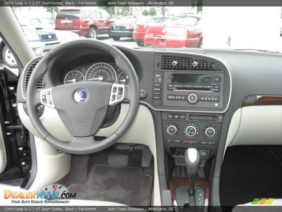 2009 Saab 9-3 2.0T Sport Sedan Black / Parchment Photo #13