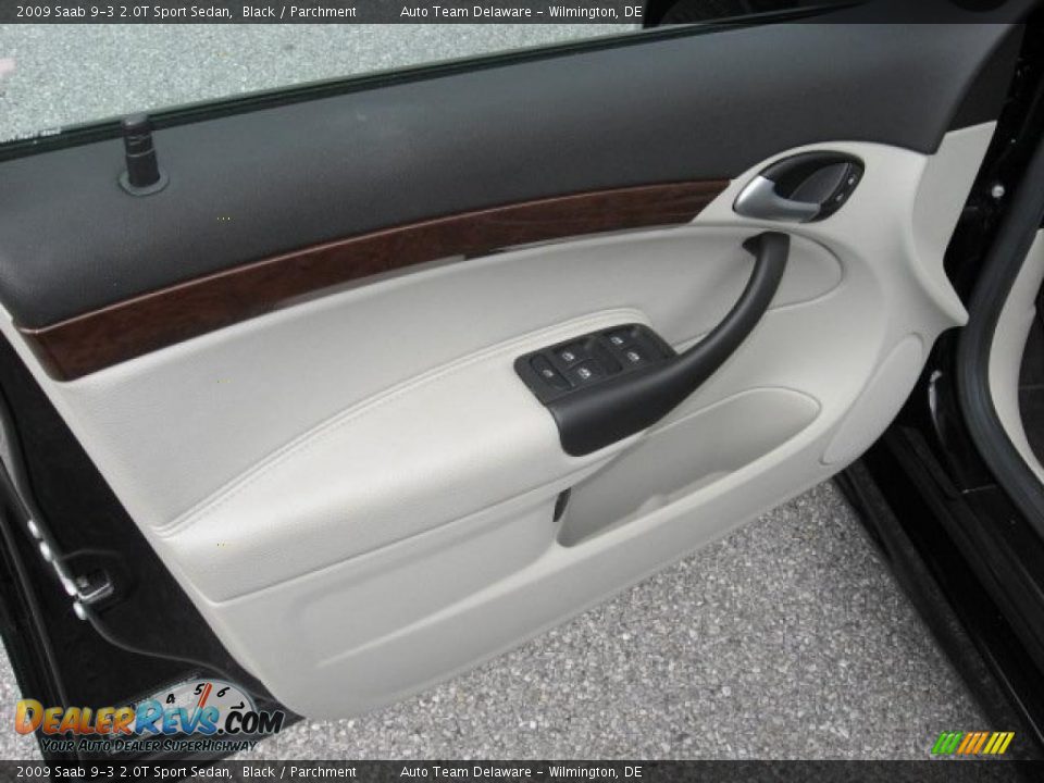 2009 Saab 9-3 2.0T Sport Sedan Black / Parchment Photo #25