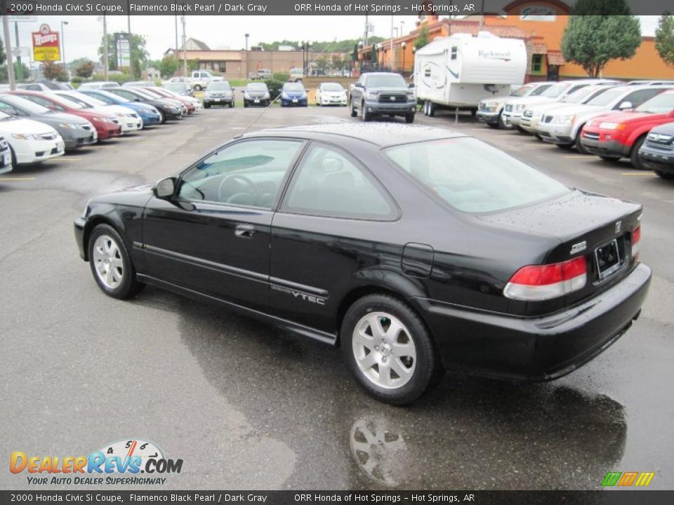 2000 Honda Civic Si Coupe Flamenco Black Pearl / Dark Gray Photo #3