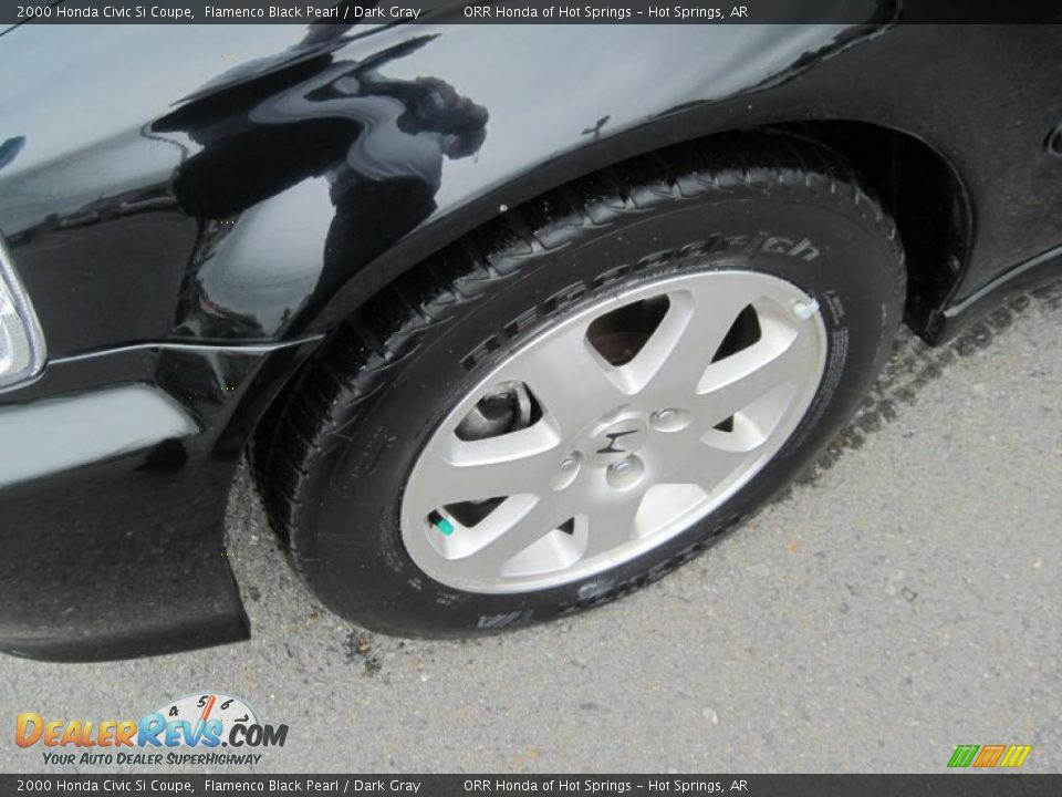 2000 Honda Civic Si Coupe Flamenco Black Pearl / Dark Gray Photo #9