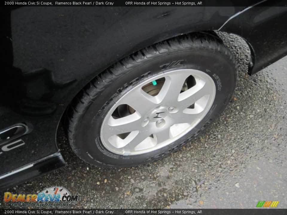 2000 Honda Civic Si Coupe Flamenco Black Pearl / Dark Gray Photo #10